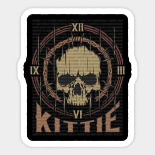 Kittie Vintage Skull Sticker
